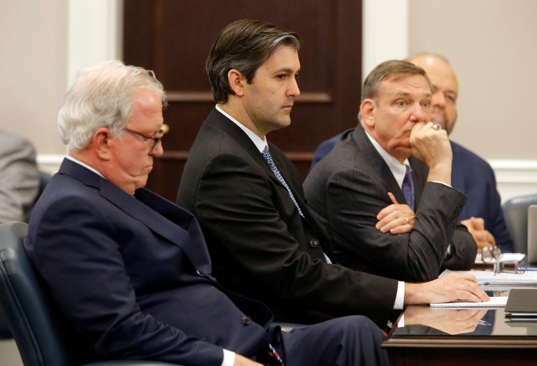 Michael Slager pleaded guilty to using excessive force in the April 4, 2015, shooting death of 50-year-old Walter Scott. (Grace Beahm/Post and Courier via AP, Pool)