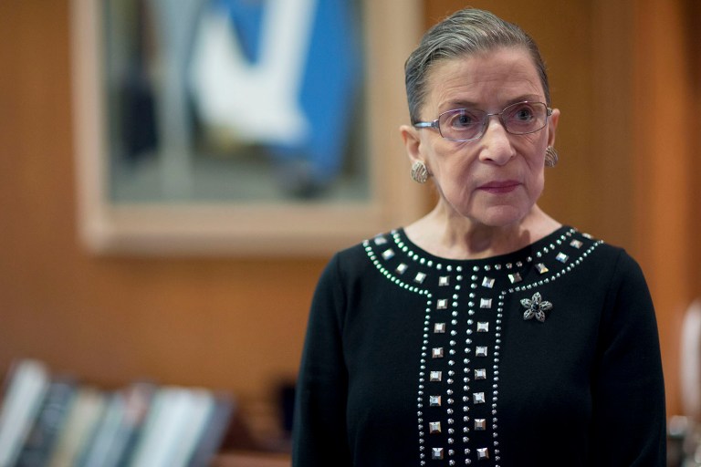 Supreme Court Justice Ruth Bader Ginsburg said Thursday she regrets lambasting Republican presidential nominee Donald Trump. (Andrew Harrer/Bloomberg)