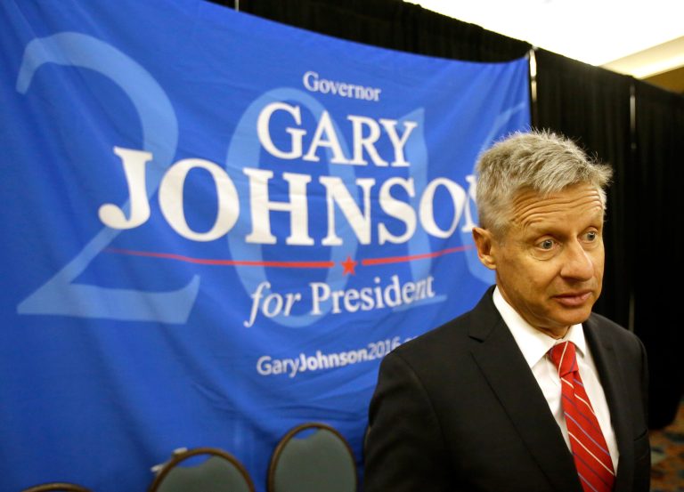 After failing on the first ballot, Gary Johnson takes the prize on the second. (AP Photo/John Raoux)