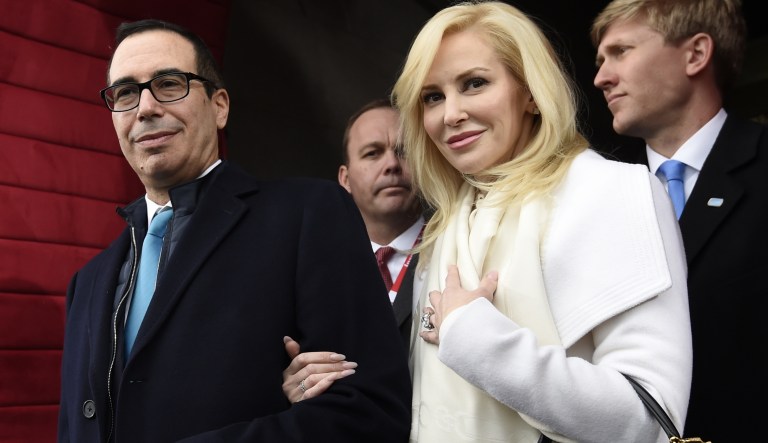 Treasury Secretary Steve Mnuchin and wife Louise Linton. Linton thanked her detractor for the 