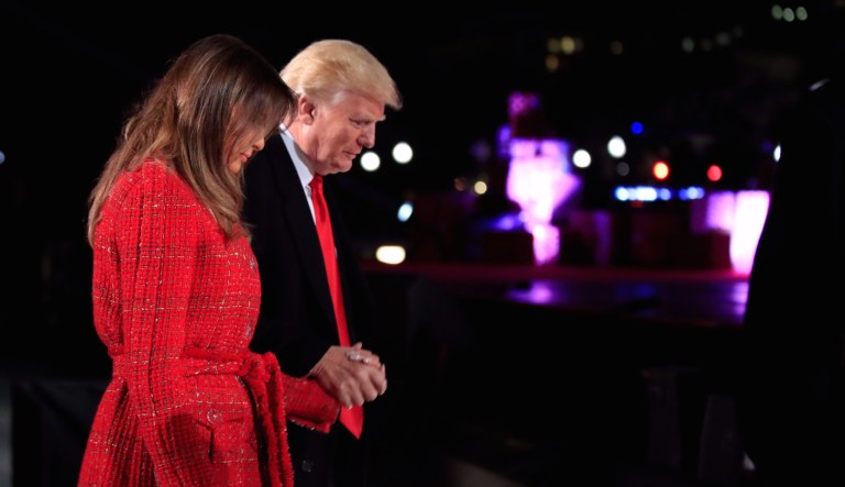 Although the annual White House Christmas party was held just hours after former national security adviser Michael Flynn's guilty plea, it was not included in the president's remarks and reporters did not have the opportunity to ask him questions. (AP Photo/Manuel Balce Ceneta)