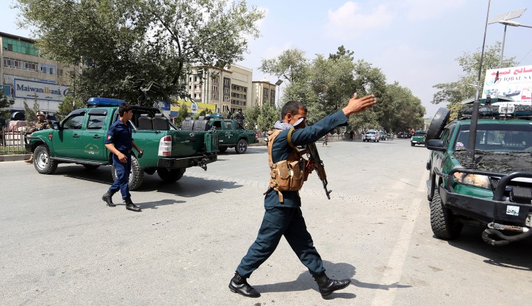 The attack was carried out with a vehicle laden with explosives. (AP Photo/Rahmat Gul)