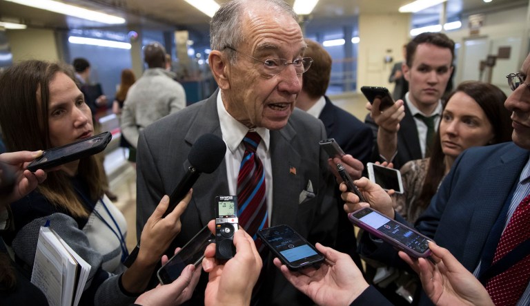 Sen. Chuck Grassley, R-Iowa, said events like the Valentine's Day mass shooting at Marjory Stoneman Douglas High School that left 17 dead should be a reason to 