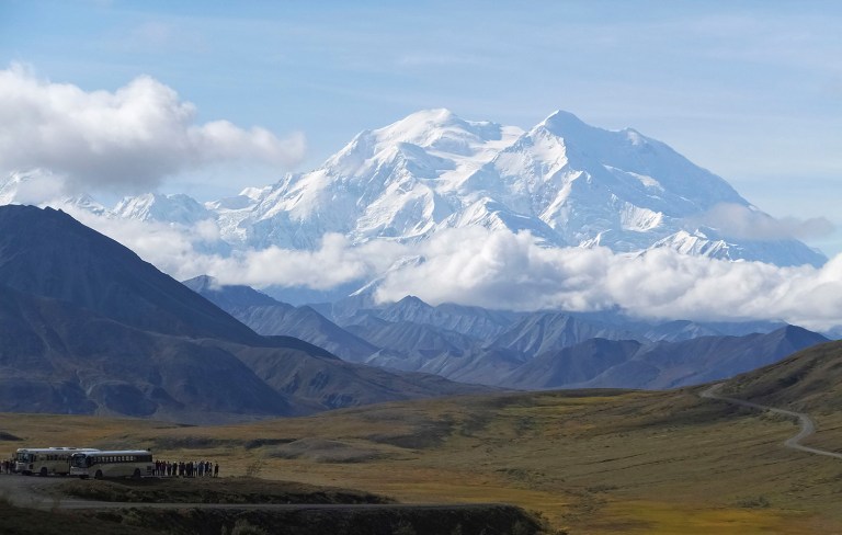 President Obama's administration in 2015 renamed Mt. McKinley to its Athabascan name Denali in a nod to Alaska Natives. Native Alaskans are vowing to fight President-elect Trump if he attempts to reverse President Obama's decision to change the name of the highest peak in the state. (AP Photo/Becky Bohrer)