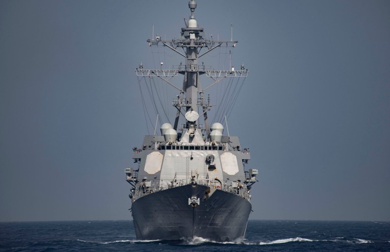 On Thursday the destroyer USS Nitze fired several Tomahawk cruise missiles to knock out radar sites in areas of Yemen controlled by Houthi rebels to send a message that attacks against U.S. ships would not be tolerated. (U.S. Navy photo by Mass Communication Specialist 3rd Class J. Alexander Delgado/Released)