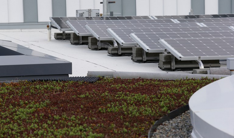 Community storage is seen as the future of making renewable energy an effective part of the nation's electric grid for communities. It includes a number of ways to store electricity to offset the times when solar power is not producing enough electricity, or when the power grid is overtaxed. (AP Photo/Elaine Thompson, File)