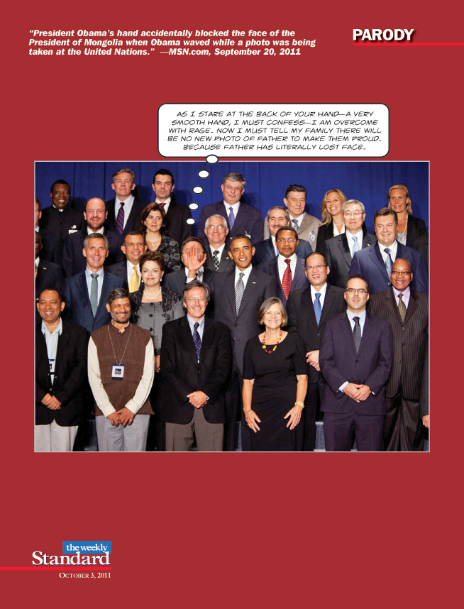 The president’s photo-op