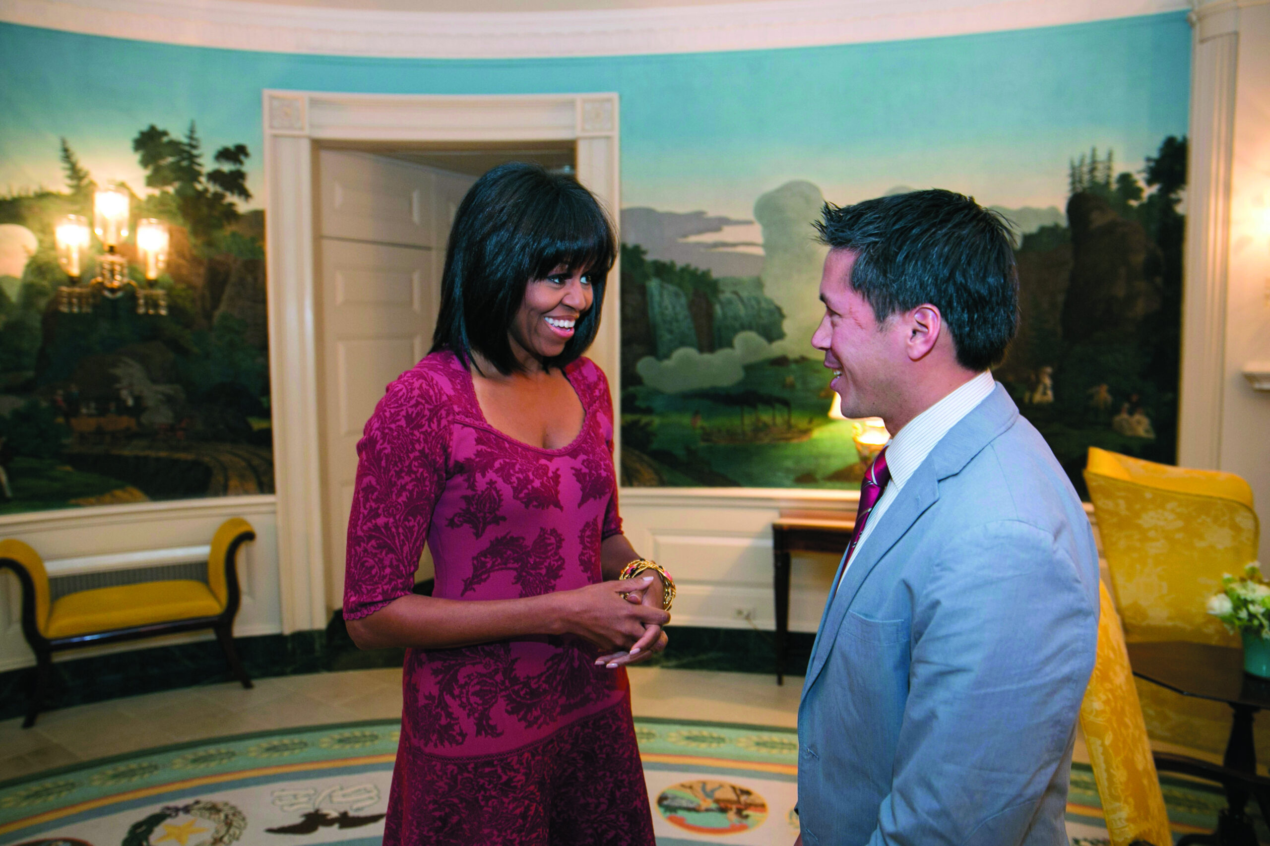 Michelle Obama shows off new hairstyle: bangs
