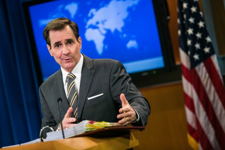 John Kirby was told that there is already some angst in the department now that the cable has been made public, especially in light of how past users of the dissent channel have been passed over for promotions. (Graeme Jennings/Washington Examiner)
