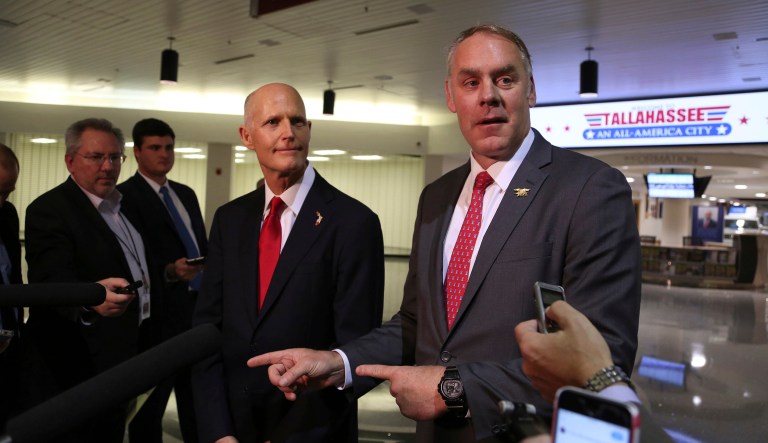 Florida Gov. Rick Scott and U.S. Department of the Interior Secretary Ryan Zinke had announced there will be no new offshore drilling in the State of Florida. (Scott Keeler/Tampa Bay Times via AP)
