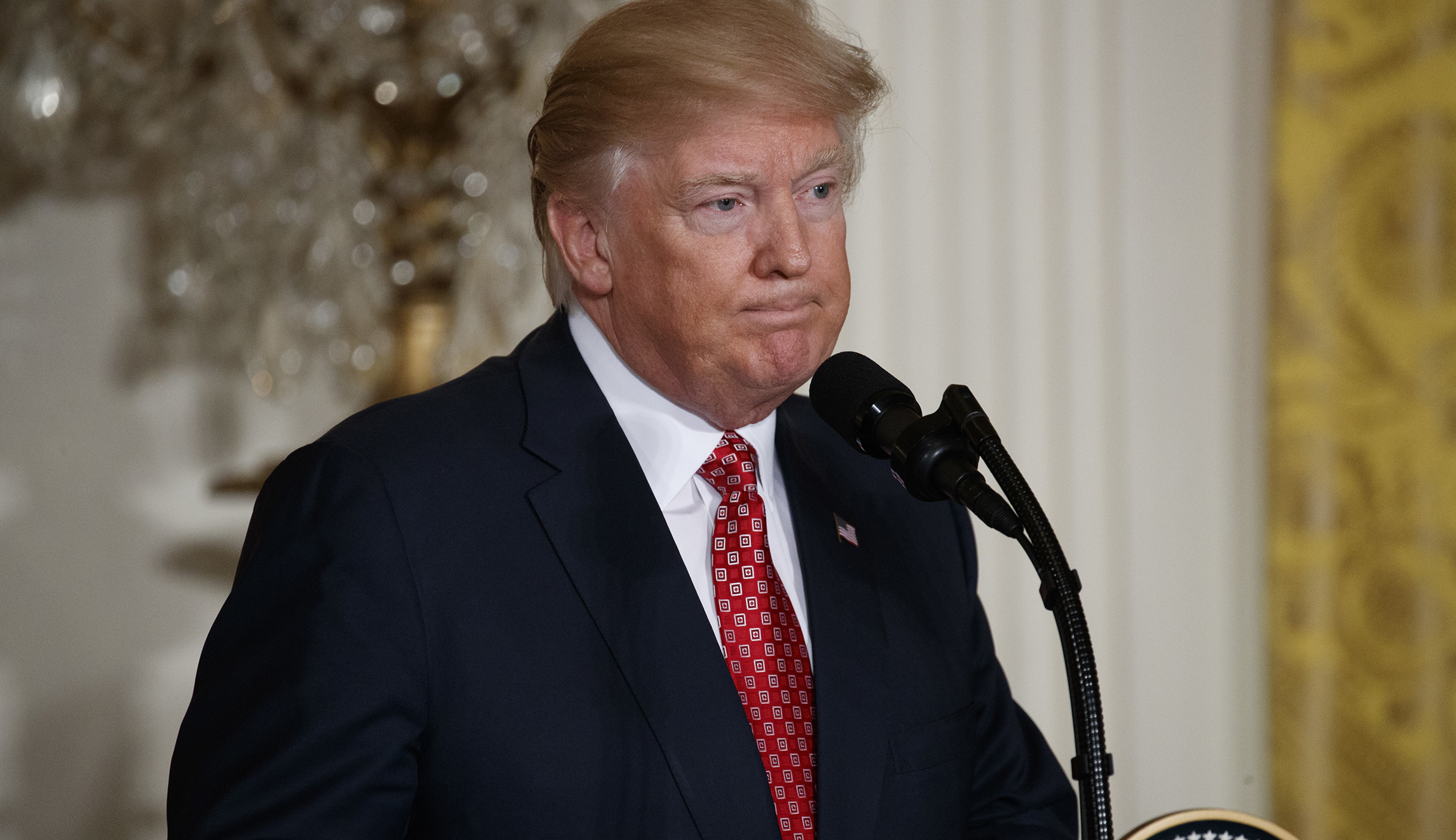 Trump hits media for ‘negative stories’ as wife-beating scandal dogs White House