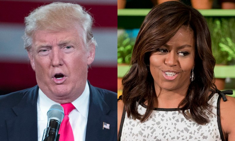 Donald Trump and Michelle Obama have differing ideas about what is the source of America's greatness. (AP Photos)