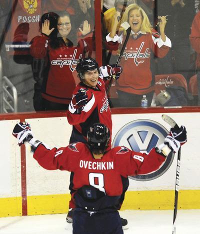 Nick Wass/AP
Nicklas Backstrom scored to tie the game with 42 seconds remaining, then scored again in overtime to give the Caps the win.
