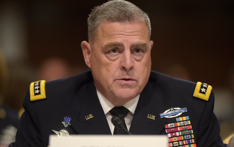 Gen. Mark Milley, who testified along with the three other service chiefs before the House Armed Services Committee on Wednesday, said the lack of a standard budget for fiscal 2017 would grind most Army training to a halt in July. (AP Photo/Susan Walsh)