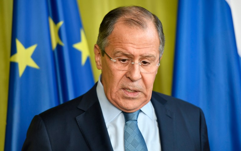 Russian Foreign Minister Sergey Lavrov countered that western countries have provoked Russia, not only through the expansion of NATO, but the formation of political and economic agreements. (AP Photo/Martin Meissner, pool)