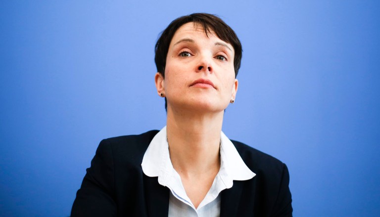 National AfD leader Frauke Petry called their showing in the polls Sunday 
