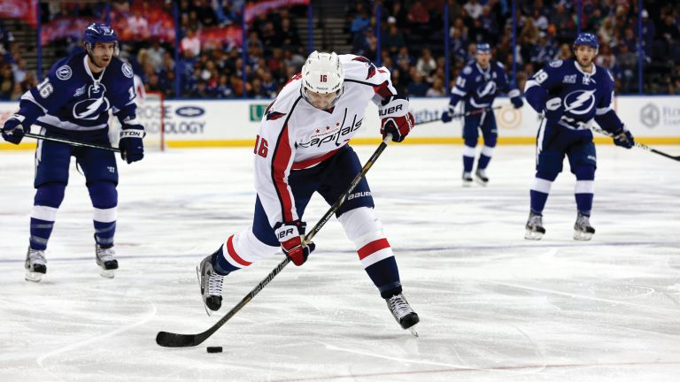 Mike Carlson/AP
After spending the lockout without a deal, Eric Fehr has scored eight goals and added eight assists for the Caps this season.