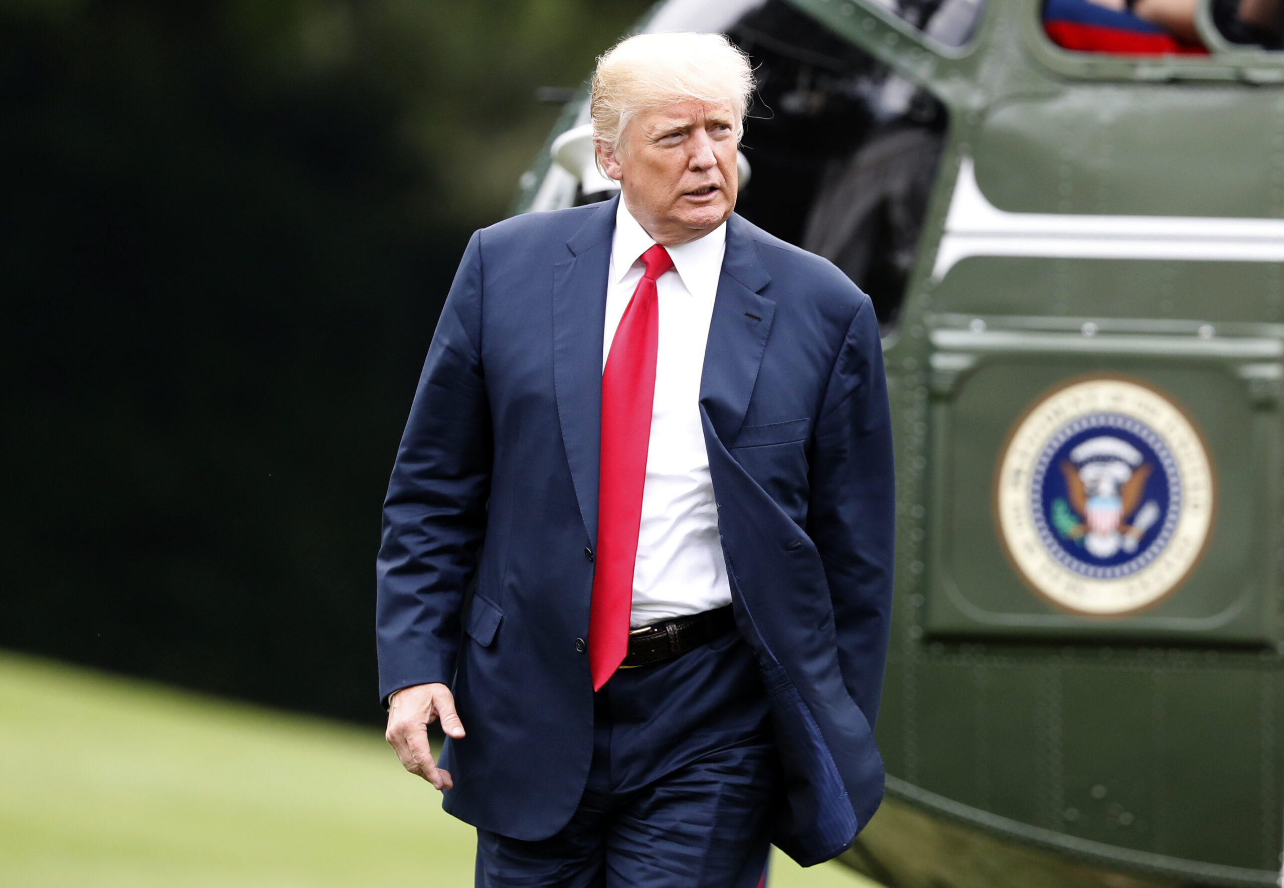 Trump ignores shouted questions on neo-Nazis, white supremacists