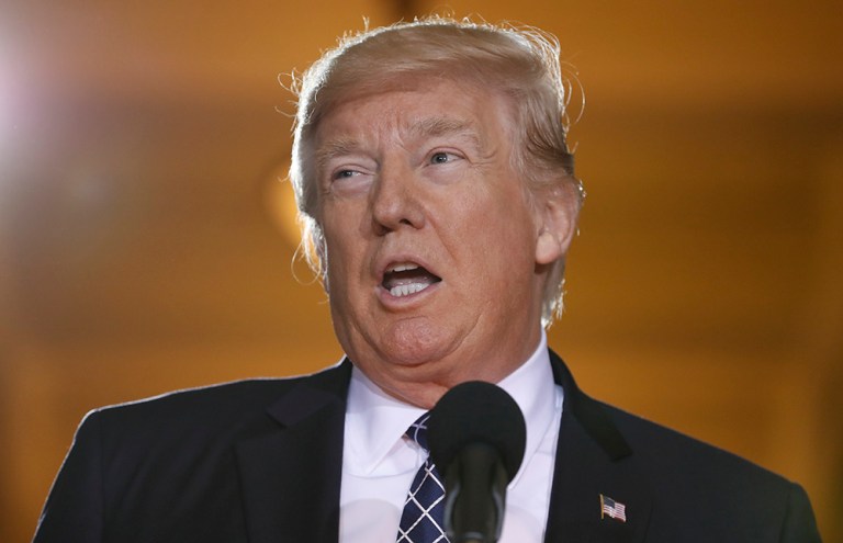 President Trump ripped the Tuesday decision by a federal court to strike down his executive order blocking federal funding from sanctuary cities, in a series of tweets Wednesday. (AP Photo/Carolyn Kaster)