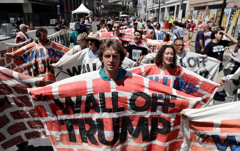 This summer's Republican convention was basically a reactionary reverie in racism and nativism by Donald Trump's white, working and lower middle-class political base, according to pundits and political scientists. (AP Photo/Patrick Semansky)