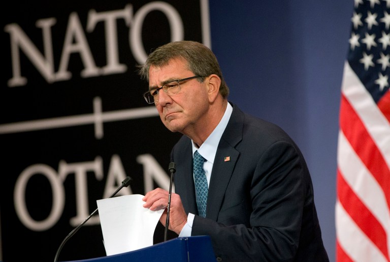 Defense Secretary Ash Carter is livid over Thursday's incident in which Russian jets bombed a staging area where anti-Islamic State fighters has gathered, and then ignored an urgent U.S. request to stop. (AP Photo/Virginia Mayo)