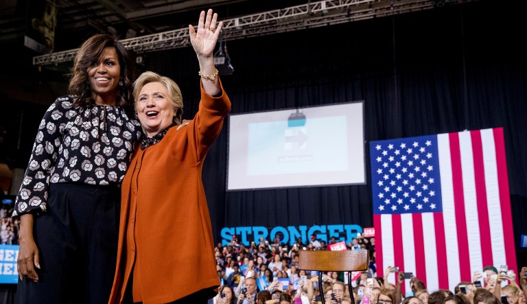 What will become of the glass ceiling idea if a distinguished pro-life Republican woman runs against a liberal man backed by the abortion rights lobby for the world's greatest office? (AP Photo/Andrew Harnik)