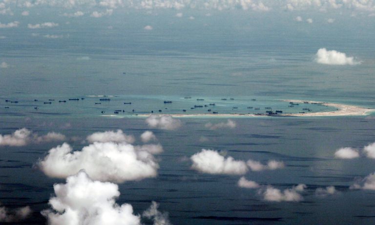 Jeff Smith said that in the past year, the U.S. has conducted only three operations in the South China Sea: one in September, one in January and one in May. (AP Photo)