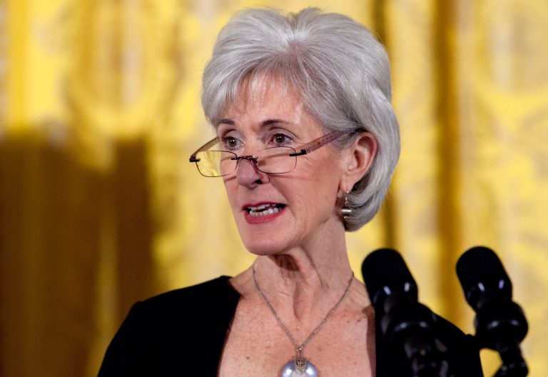 Health and Human Services Secretary Kathleen Sebelius confirmed that enrollment had surged to 8 million by April 19, after the original deadline was extended to accommodate those trying to sign up on the healthcare.gov by March 31 but encountered technical difficulties. (AP/Carolyn Kaster)