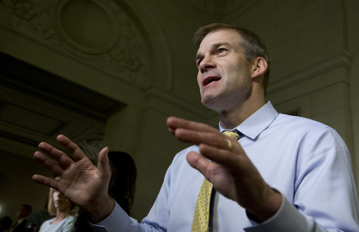 Jim Jordan turns an ambush into a town hall on President Harding’s front porch