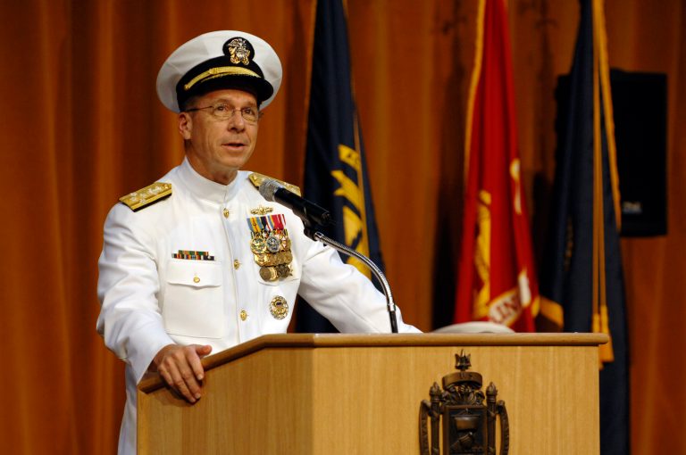 Retired Adm. Mike Mullen, former chairman of the Joint Chiefs of Staff, meets regularly with Gold Star families with his wife. (AP File)