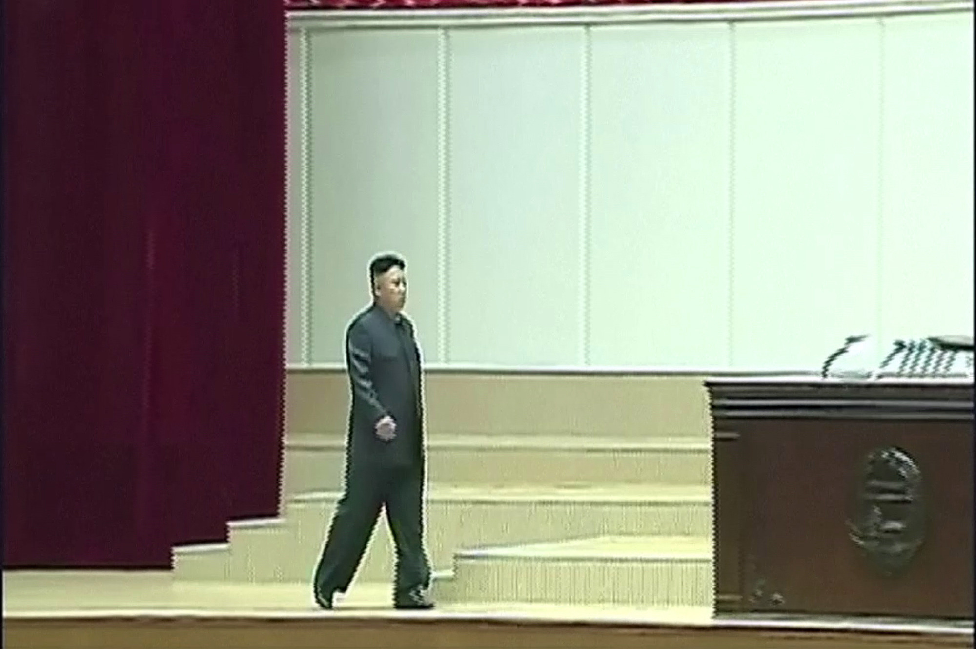North Korean leader limps at televised event