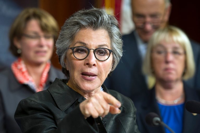 FILE-This Sept. 10, 2014 file photo shows Sen. Barbara Boxer, D-Calif. speaks during a news conference on Capitol Hill in Washington. Boxer is indicating that she will announce early next year whether she will seek a fifth term. Boxer, who is 73, says she loves her job and sees no roadblocks to returning to the Senate if she decides to run again. (AP Photo/Cliff Owen,File)