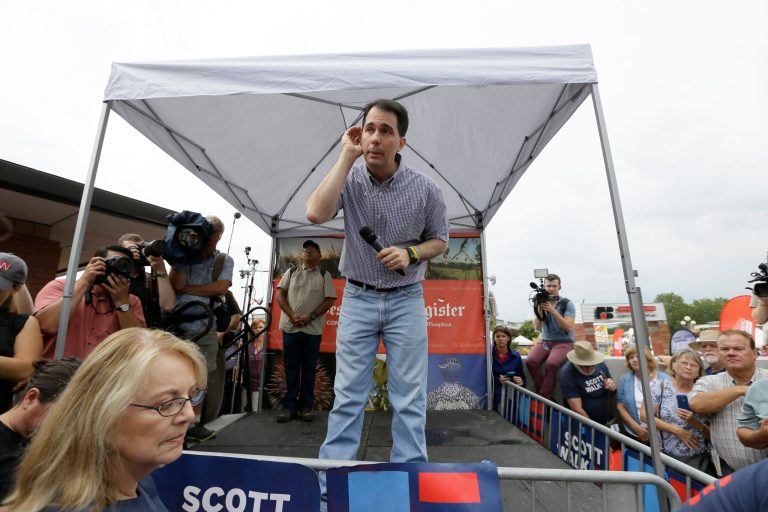 ScottÂ Walker said on his first day in the White House he would sendÂ legislation to Congress which would repeal and replace Obamacare. (AP Photo)Â 