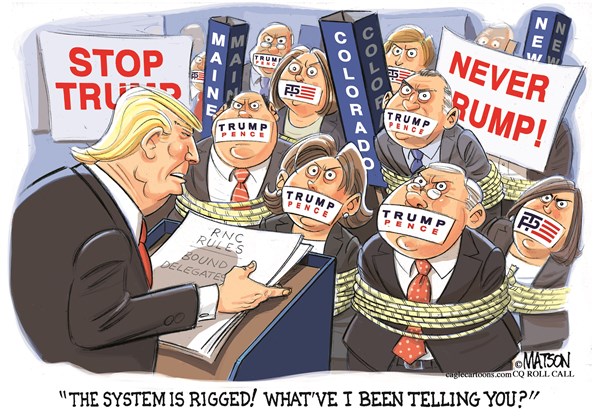 Editorial cartoon: The system is rigged!