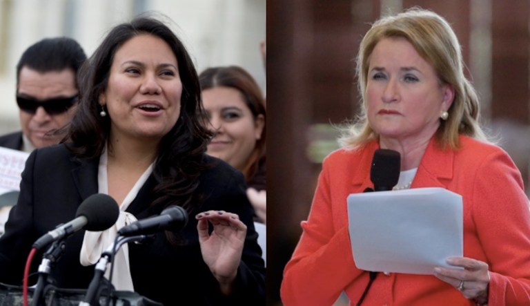 El Paso County Judge Veronica Escobar handily beat out five other Democrats in her primary Tuesday night, while in the 29th Congressional District of Texas, state Sen. Sylvia Garcia of Houston defeated six other Democrats in her primary. (AP Images)