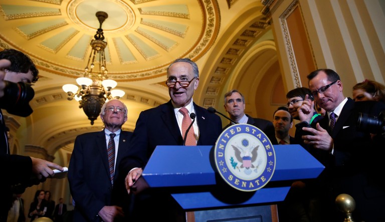 President Trump has put Democrats in a bind with his nomination of Christopher Wray to become the next director of the FBI, making the opposition to the pick all but impossible. (AP Photo/Jacquelyn Martin)