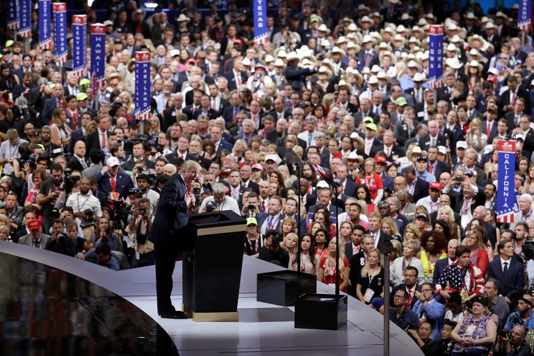The WikiLeaks disclosure of internal Democratic National Committee emails shows DNC officials taking great pleasure in expressions of Republican disunity about Donald Trump. (AP Photo/John Locher)