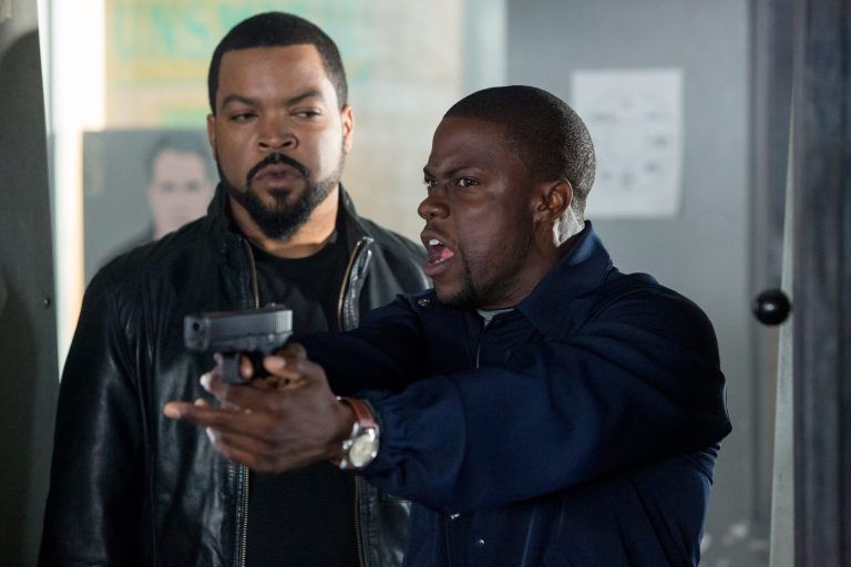 FILE - This image released by Universal Pictures shows Ice Cube, left, and Kevin Hart in a scene from 