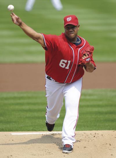 Susan Walsh/AP
Livan Hernandez, who was the first player to throw a pitch for the Washington Nationals in 2005, finished this season with an 8-13 record and 4.47 ERA.