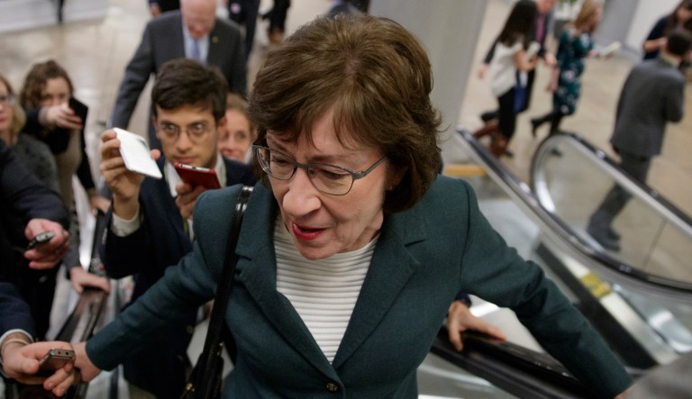 Sen. Susan Collins, R-Maine, said she received an 