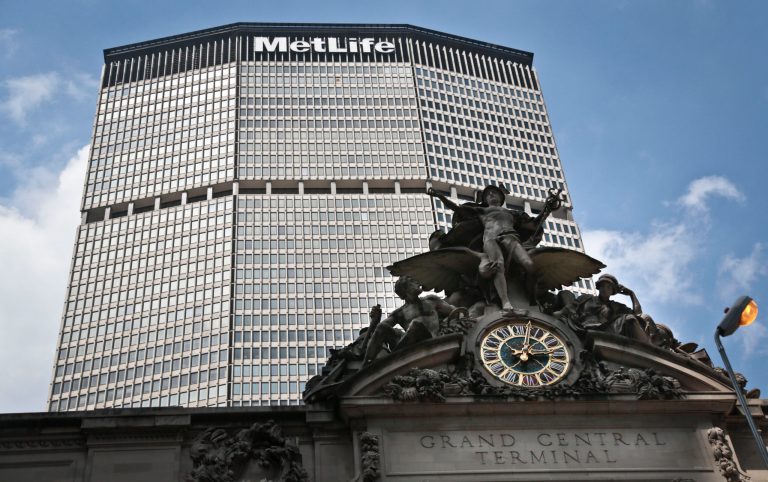 The MetLife building looms above Grand Central Terminal on Friday, July 5, 2013 in New York. (AP Photo/Bebeto Matthews)