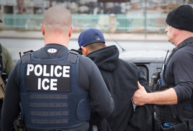 Suffolk County and Queens topped surrounding regions with the highest number of arrests at six each. (Charles Reed/U.S. Immigration and Customs Enforcement via AP)