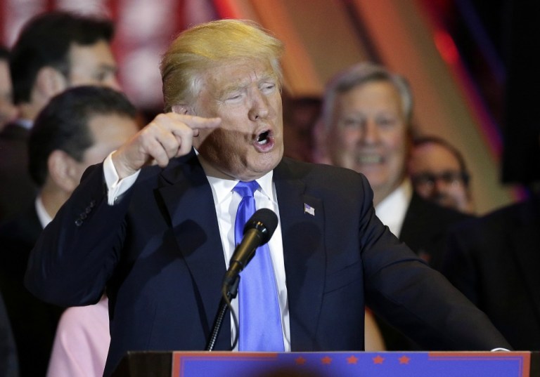 Donald Trump described the interests America would pursue under a Trump administration, and emphasized that such interests would always come first. (AP Photo)