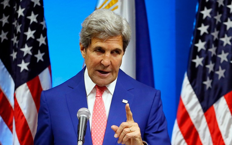 Secretary of State John Kerry tweeted on Tuesday that he's been practicing his soccer skills. (AP Photo/Bullit Marquez)