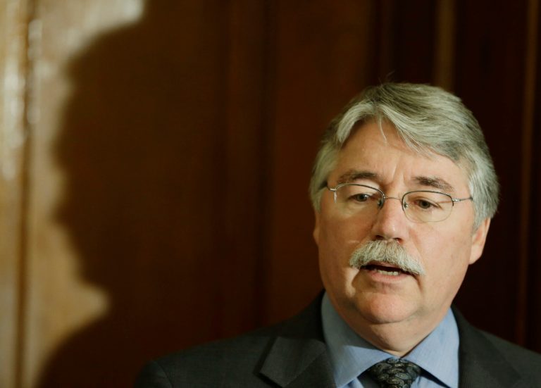 Indiana Attorney General Greg Zoeller askedÃÂ Lake County Circuit Court Special Judge George Paras to stay his ruling on right-to-work laws in the state, but the judge declined. (AP/Darron Cummings)