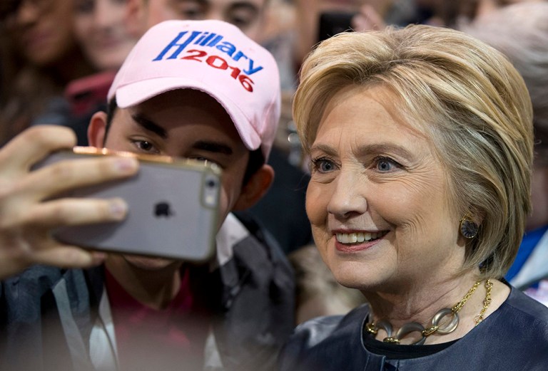 Hillary Clinton won the Northern Mariana Islands caucus Saturday, comfortably defeating Bernie Sanders. (AP Photo/Carolyn Kaster)