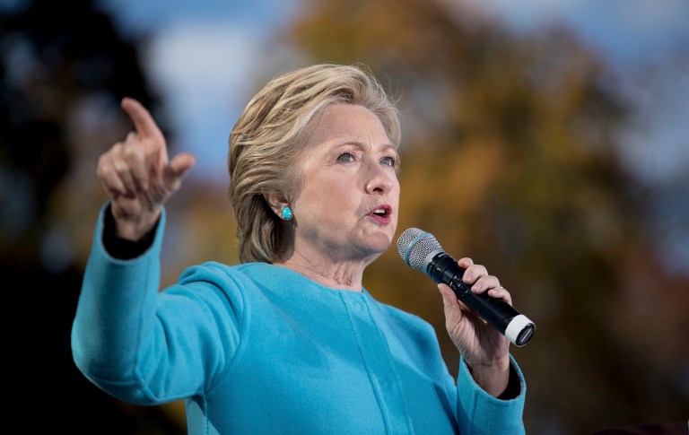 Hillary Clinton's campaign has traded in precision airstrikes on the GOP nominee for artillery barrages on the entire Republican Party. (AP Photo/Andrew Harnik)