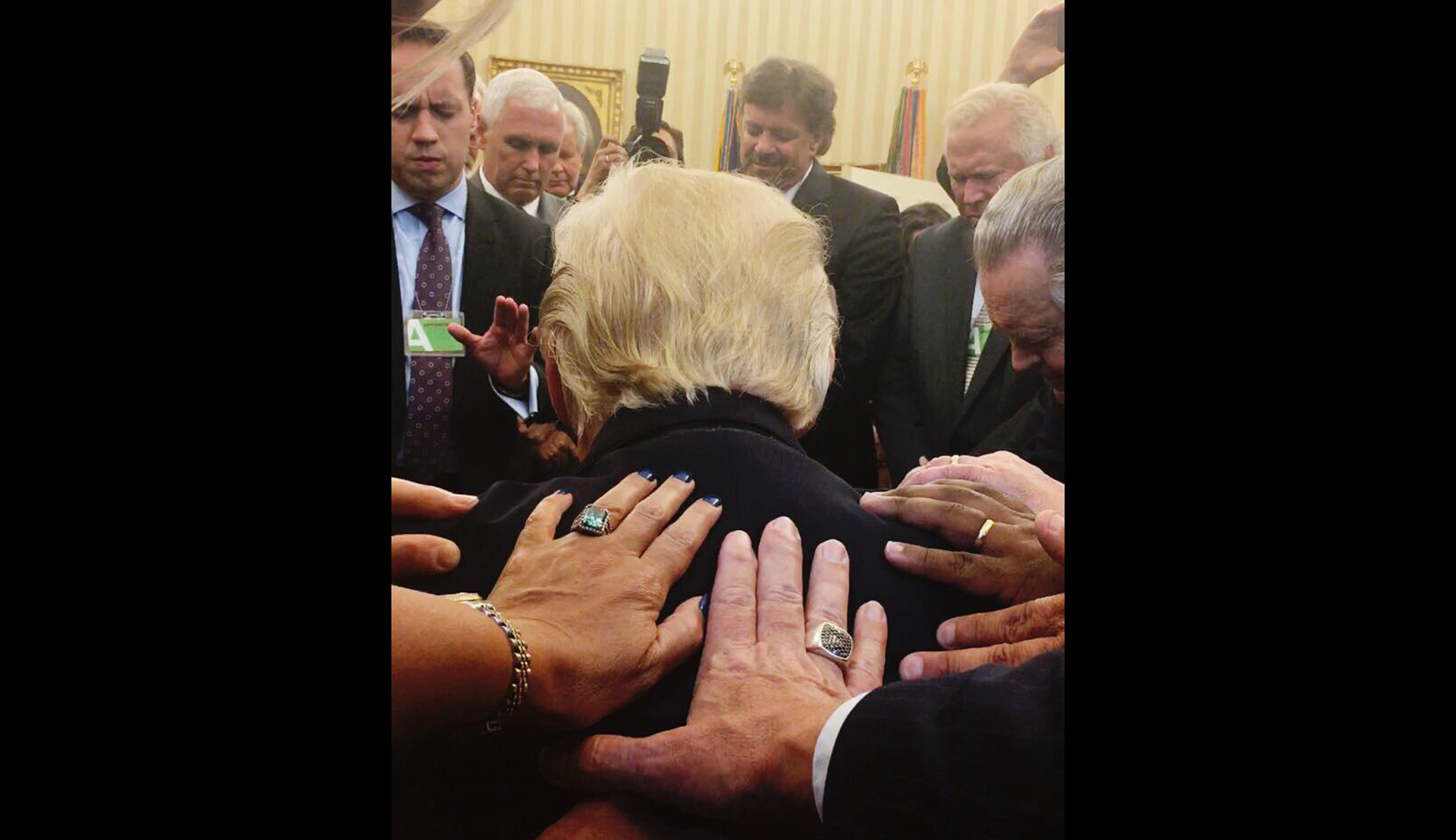 In the Oval Office, Trump prays with self-described ‘Holy Ghost Bartender’