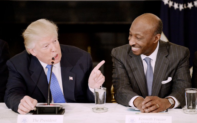 Trump Attacks Merck CEO for Resigning from a White House Manufacturing Council