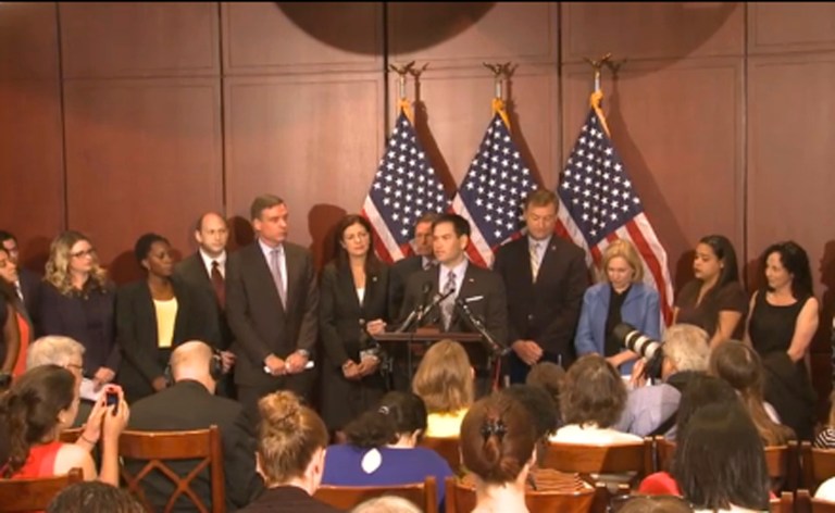 A bipartisan group of eight senators on Wednesday introduced new legislation aimed at curbing sexual assaults on college and university campuses.